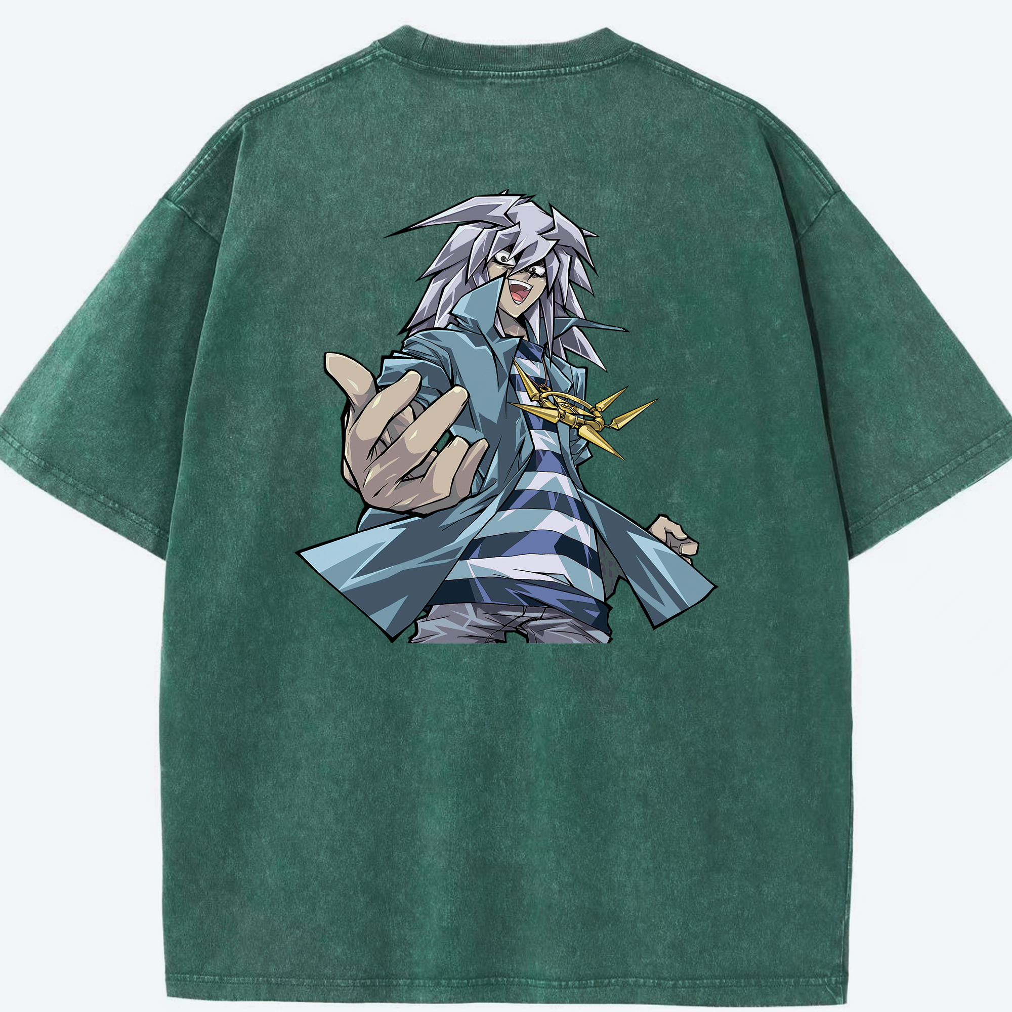 （画像用） 遊☆戯☆王 Yu-Gi-Oh! 綿100% ヴィンテージ風 半袖Tシャツ（背面プリント）